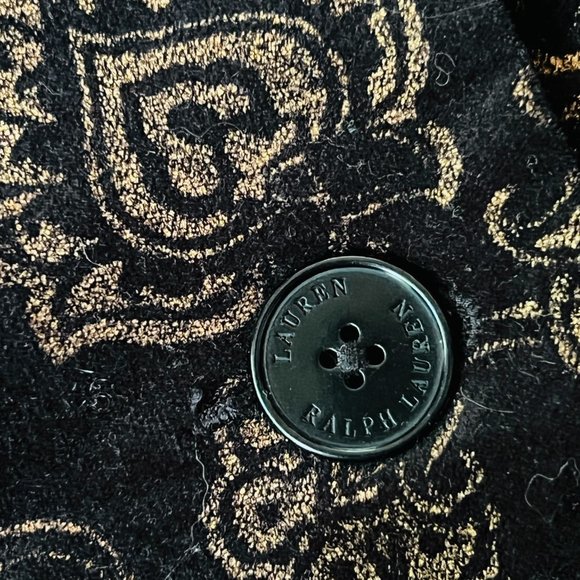 LAUREN RALPH LAUREN Women's Classic Velveteen Jacquard Fitted Blazer EUC Size 6 - Picture 6 of 11